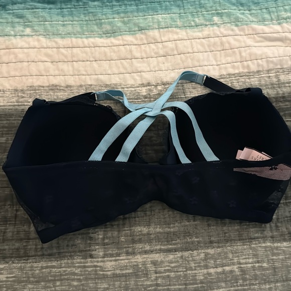 NWT cross strap front close lightly lined Demi bra 36DD - Picture 2 of 5